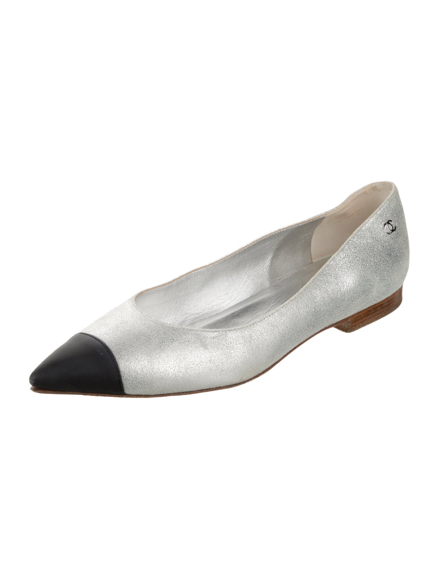 Chanel 2014 Interlocking CC Logo Ballet Flats